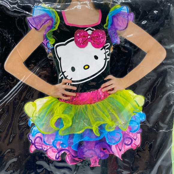 Hello Kitty Girls 2 Piece Halloween Cosplay Costume Size Large 12-14 - Picture 2 of 9